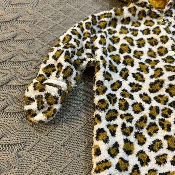 Vintage Handmade Leopard Toweling/Outdoor Hooded Baby Sack ~ 3/6Ml - Picture 3 of 13